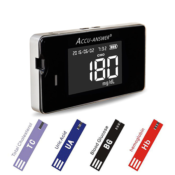 4 in 1 Multi-Function Cholesterol Uric acid & Hemoglobin Blood Glucose Meter Test Strips